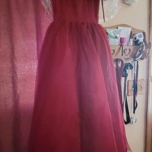 Beautiful burgundy girls dress